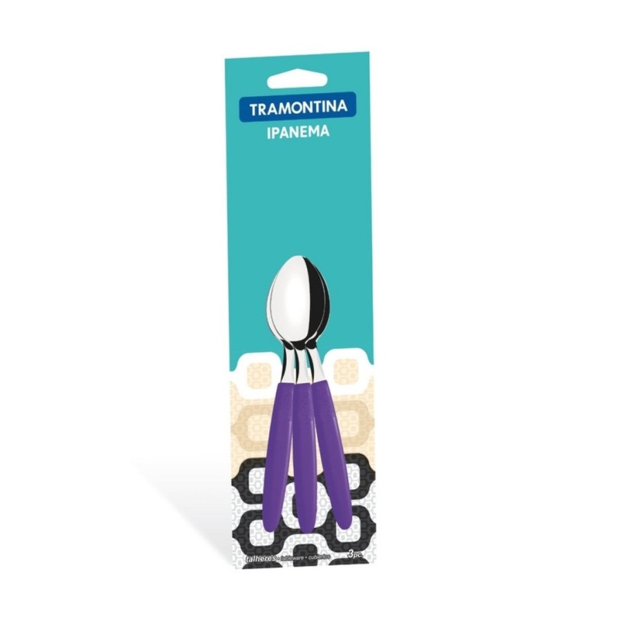 Tramontina - 3 Pcs Tea Spoons Ipanema Purple